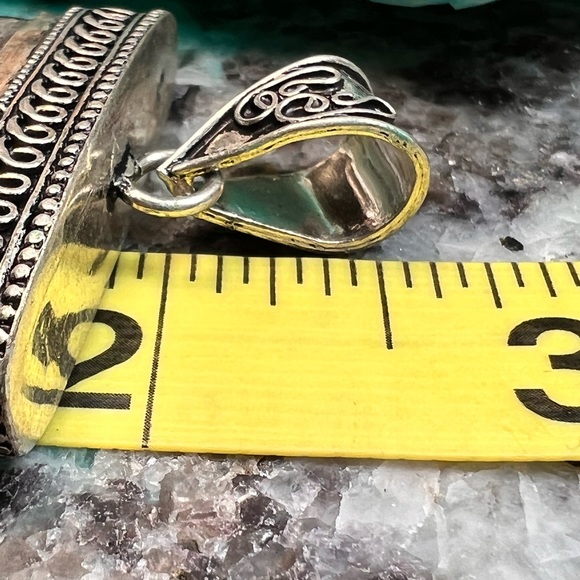 Genuine Coffee bean jasper slab pendant (A-1) - Picture 7 of 8